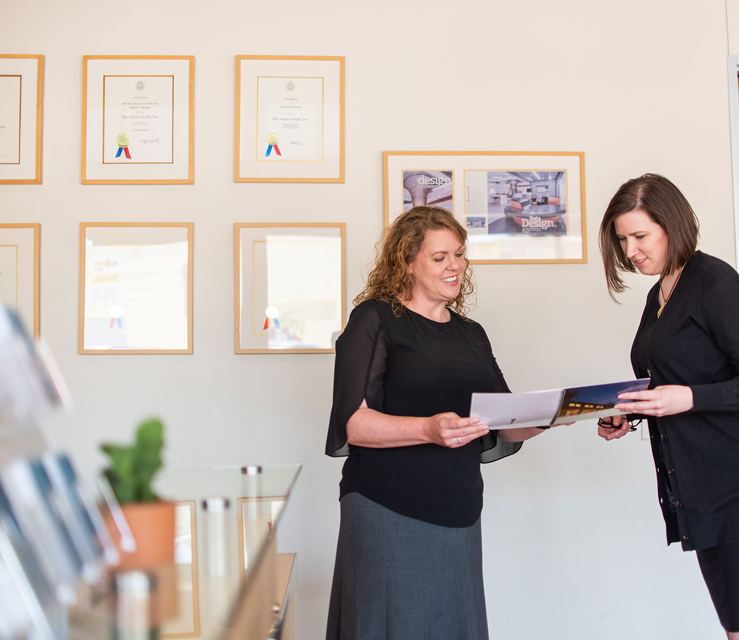 Client talking to a fire station professional expert.